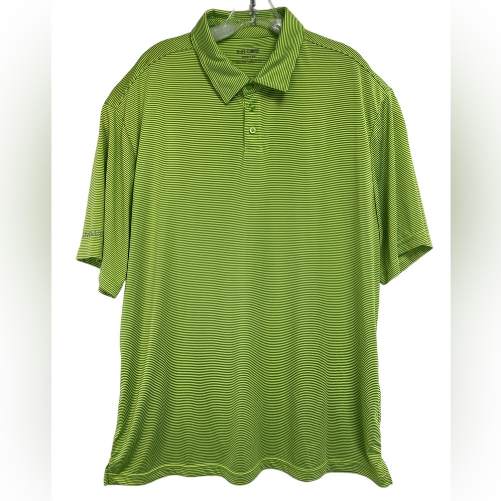 Black Clover Mens‎ Sz XXL Green/Grey Striped Golf Polo Shirt (Z40) NW/OTs